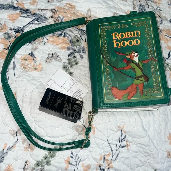 Loungefly Robin Hood Book Crossbody Bag - Picture 3 of 14